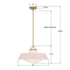 XAN-8009-VG-BH Xander 20'' Pendant | Dimensions Image