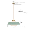 XAN-8009-VG-GR Xander 20'' Pendant | Dimensions Image