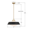 XAN-8009-VG-MK Xander 20'' Pendant | Dimensions Image