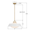 XAN-8009-VG-WH Xander 20'' Pendant | Dimensions Image
