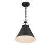 Crystorama Xavier 12'' Pendant in Matte Black - Additional View
