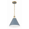 Crystorama Xavier 12'' Pendant in Vibrant Gold - Front View