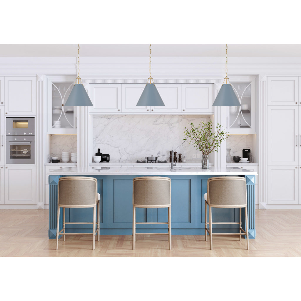 Crystorama Xavier 12'' Pendant in Vibrant Gold - Lifestyle View