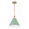 Crystorama Xavier 12'' Pendant in Vibrant Gold - Front View