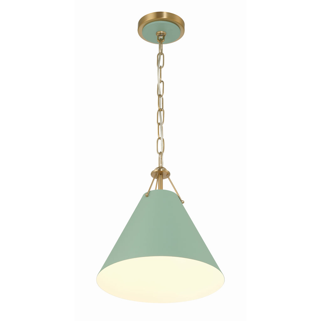 Crystorama Xavier 12'' Pendant in Vibrant Gold - Additional View