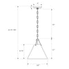 Crystorama Xavier 12'' Pendant - Product Dimensions