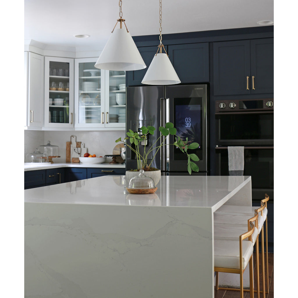 Crystorama Xavier 12'' Pendant in Vibrant Gold - Lifestyle View