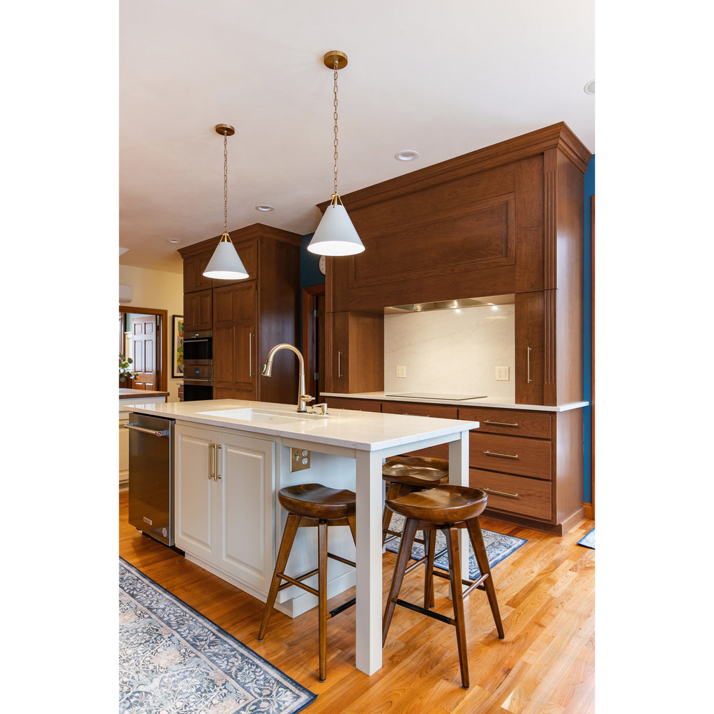 Crystorama Xavier 12'' Pendant in Vibrant Gold - Lifestyle View