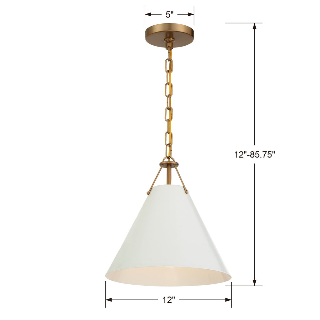 XAV-B8301-VG Xavier 1 Light Mini Pendant | Dimensions Image