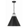 Crystorama Xavier 16'' Pendant in Matte Black - Additional View
