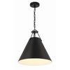 Crystorama Xavier 16'' Pendant in Matte Black - Additional View
