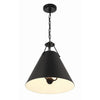 Crystorama Xavier 16'' Pendant in Matte Black - Additional View