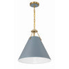 Crystorama Xavier 16'' Pendant in Vibrant Gold - Front View