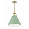 Crystorama Xavier 16'' Pendant in Vibrant Gold - Front View