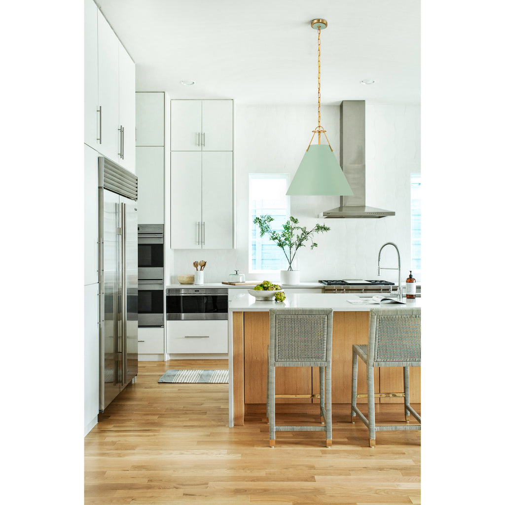 Crystorama Xavier 16'' Pendant in Vibrant Gold - Lifestyle View