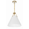 Crystorama Xavier 16'' Pendant in Vibrant Gold - Front View