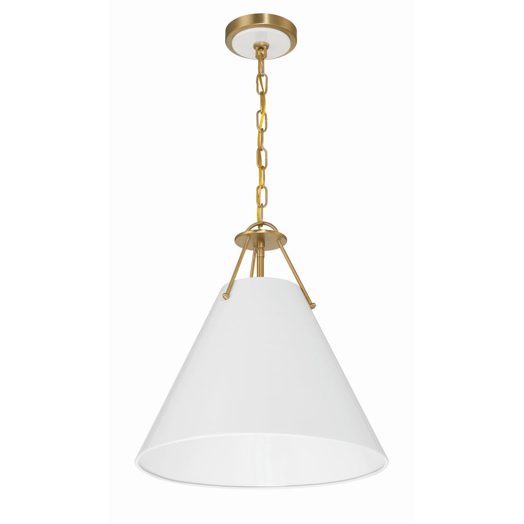 Crystorama Xavier 16'' Pendant in Vibrant Gold - Front View