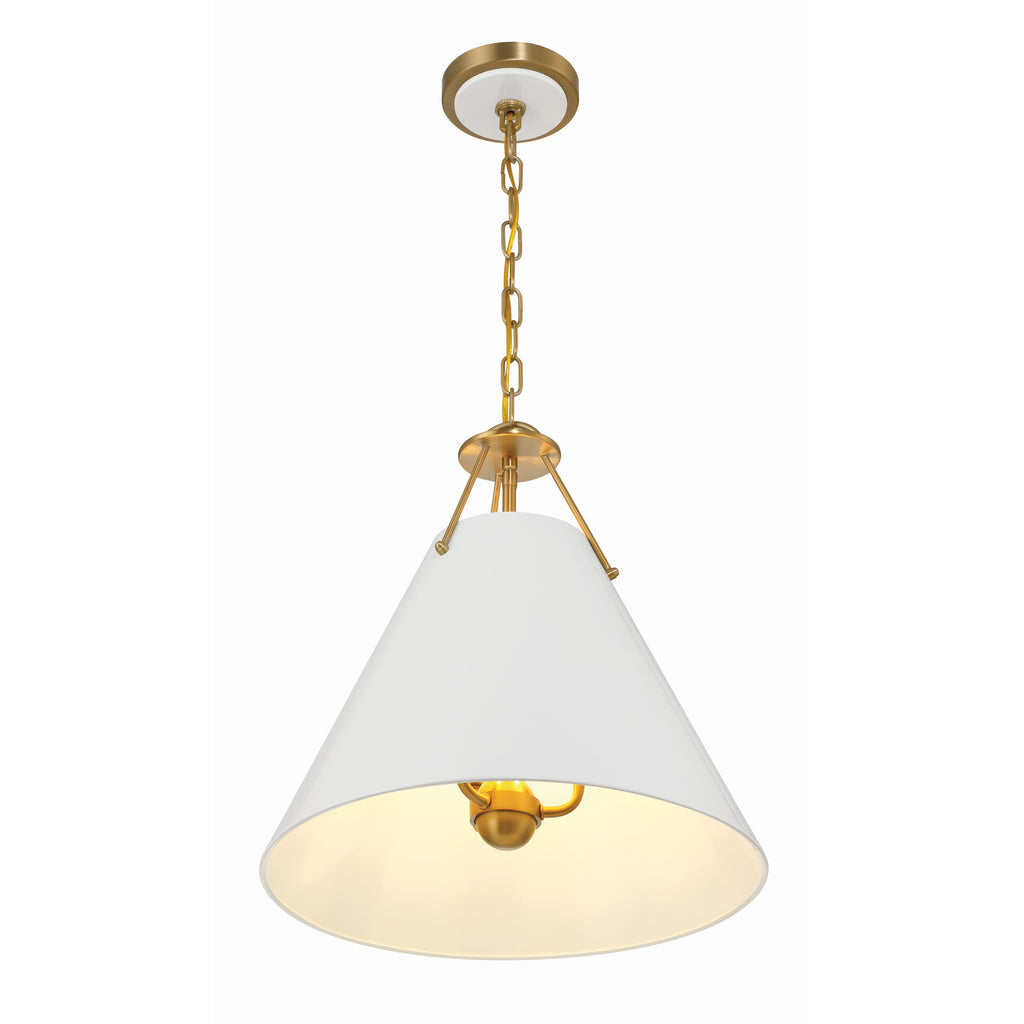 Crystorama Xavier 16'' Pendant in Vibrant Gold - Additional View