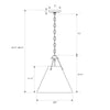 Crystorama Xavier 16'' Pendant - Product Dimensions