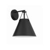 Crystorama Xavier 10'' Sconce in Matte Black - Front View