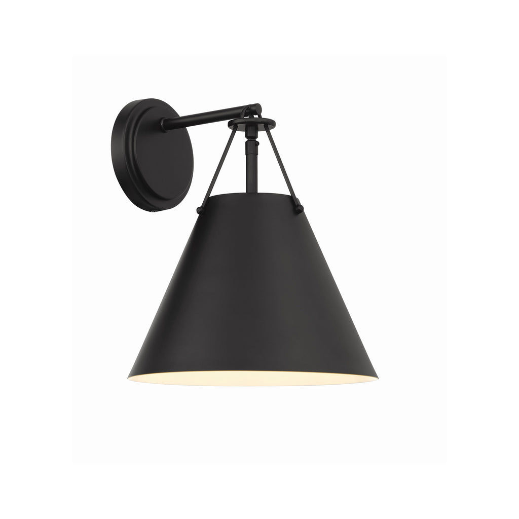 Crystorama Xavier 10'' Sconce in Matte Black - Additional View