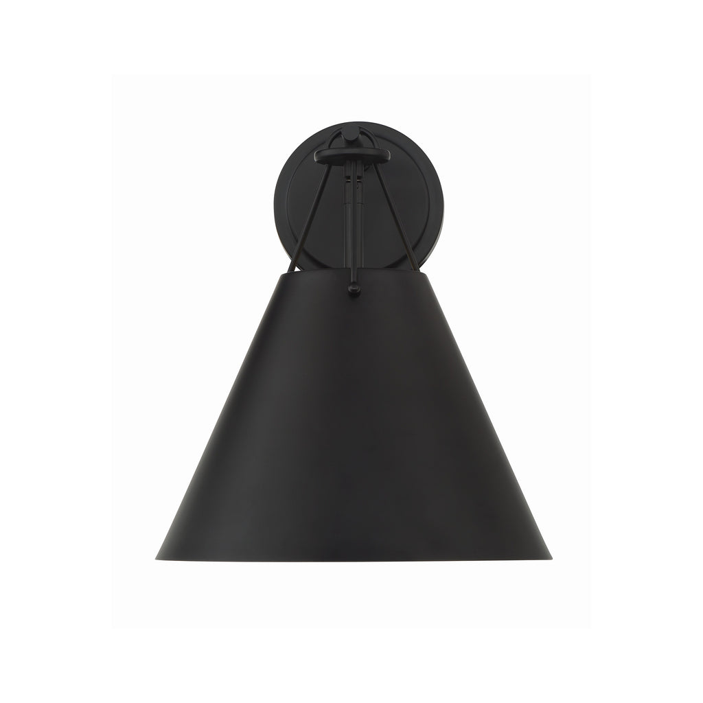 Crystorama Xavier 10'' Sconce in Matte Black - Additional View