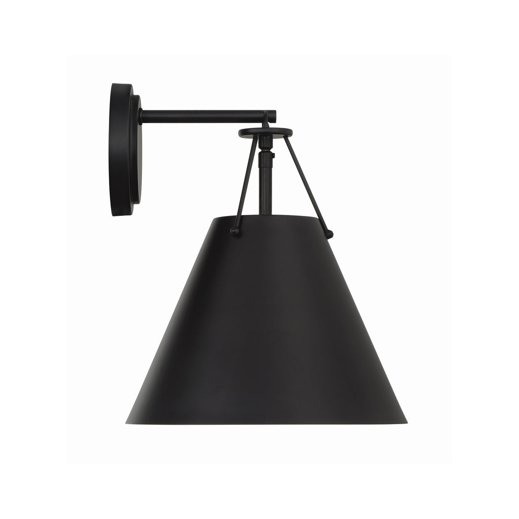 Crystorama Xavier 10'' Sconce in Matte Black - Additional View