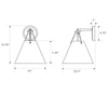 Crystorama Xavier 10'' Sconce - Product Dimensions