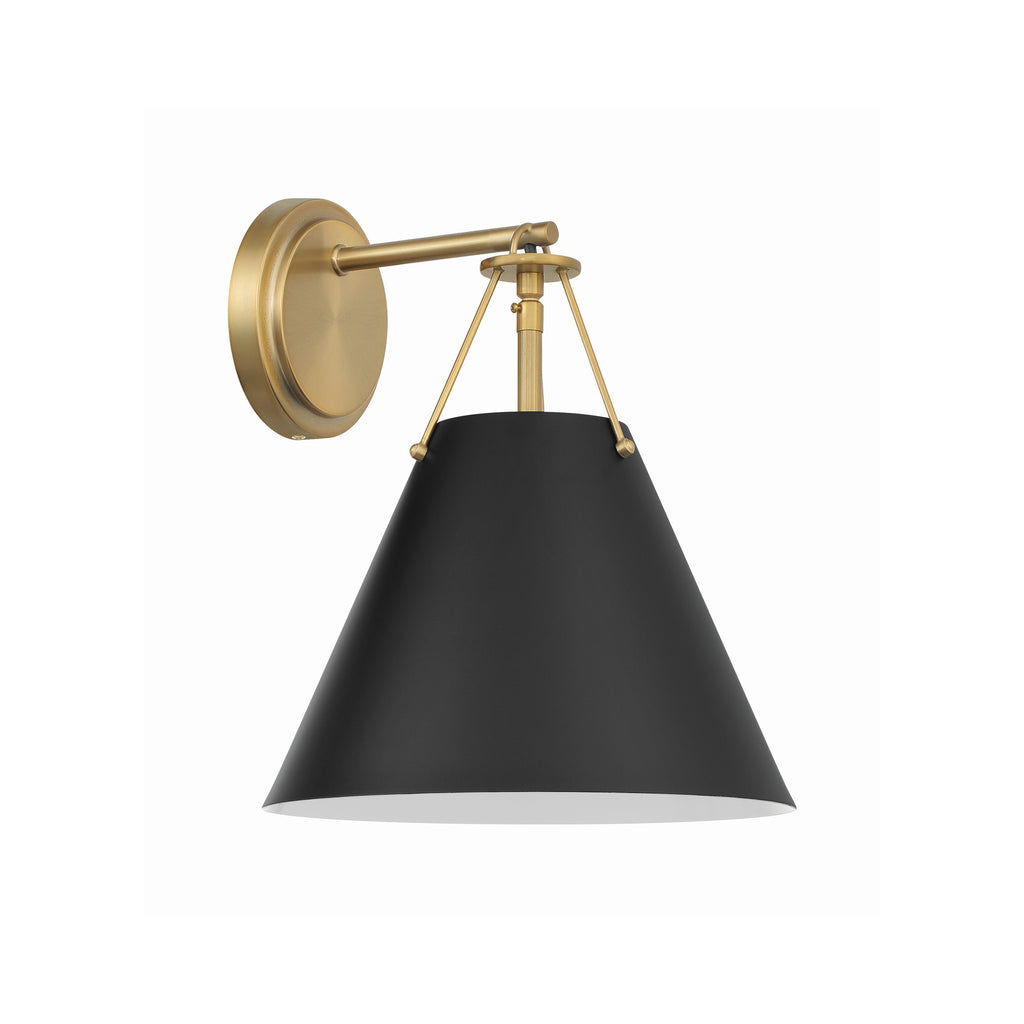 Crystorama Xavier 10'' Sconce in Vibrant Gold - Front View