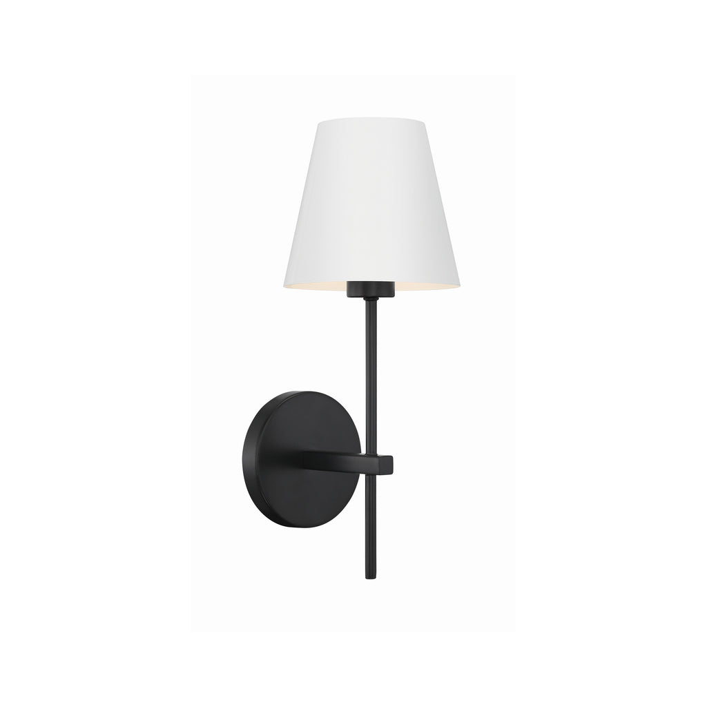 Crystorama Xavier 6'' Sconce in Matte Black - Additional View