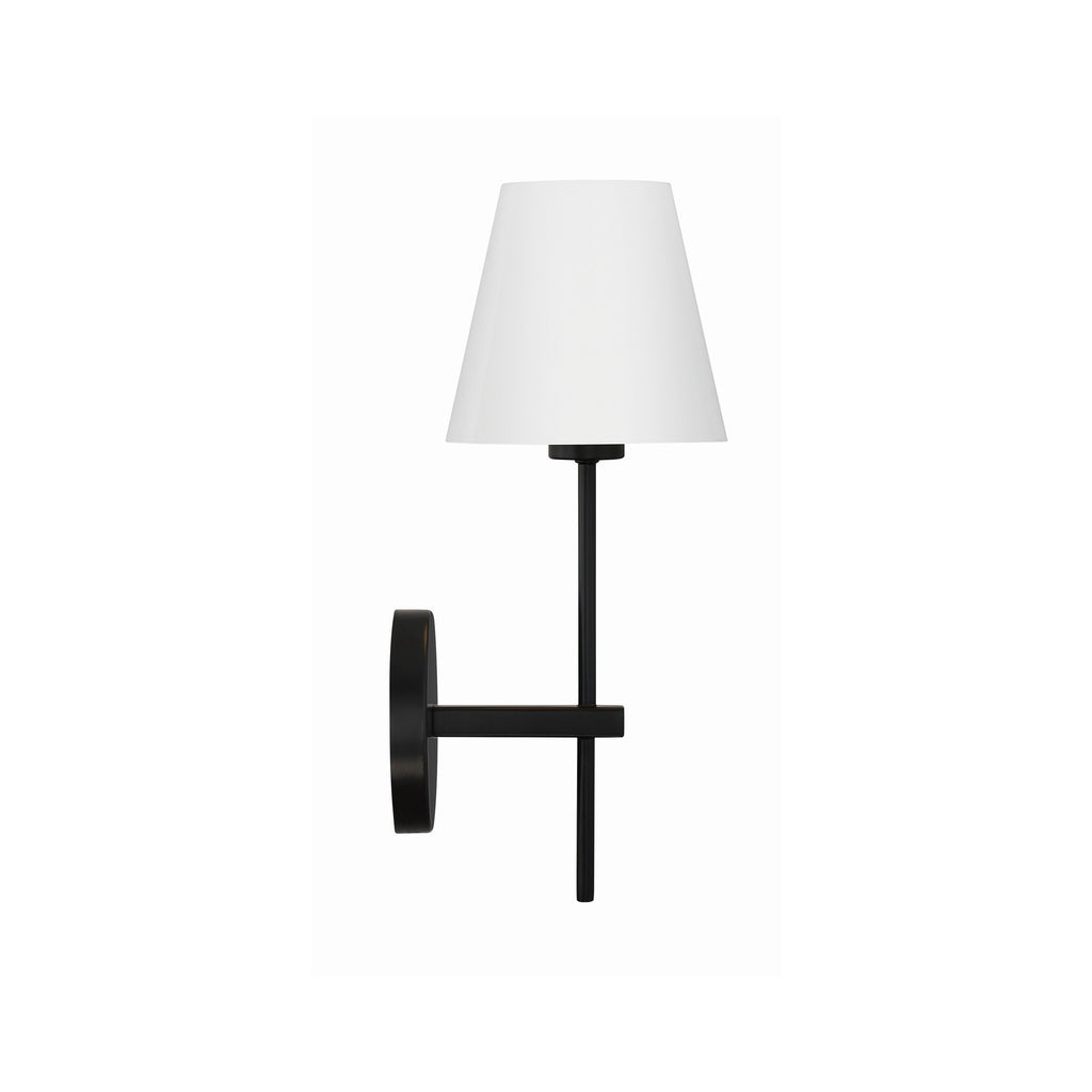 Crystorama Xavier 6'' Sconce in Matte Black - Additional View