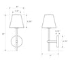 Crystorama Xavier 6'' Sconce - Product Dimensions