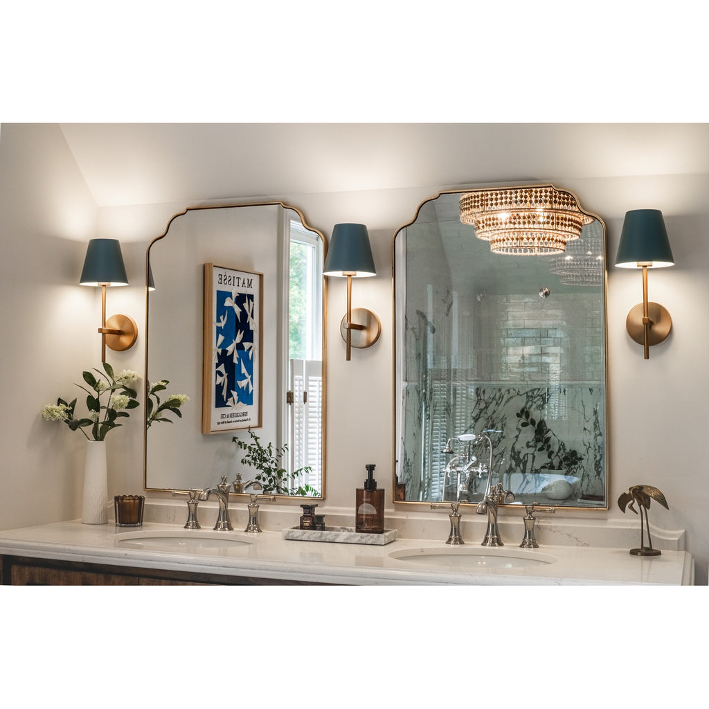 Crystorama Xavier 6'' Sconce in Vibrant Gold - Lifestyle View