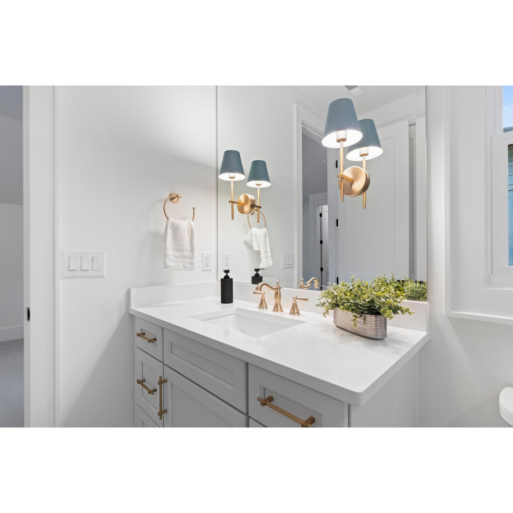 Crystorama Xavier 6'' Sconce in Vibrant Gold - Lifestyle View