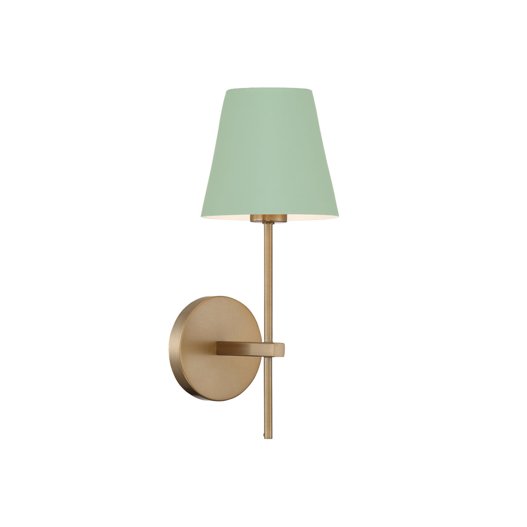Crystorama Xavier 6'' Sconce in Vibrant Gold - Front View