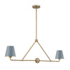 Crystorama Xavier 42'' Linear Chandelier in Vibrant Gold - Additional View