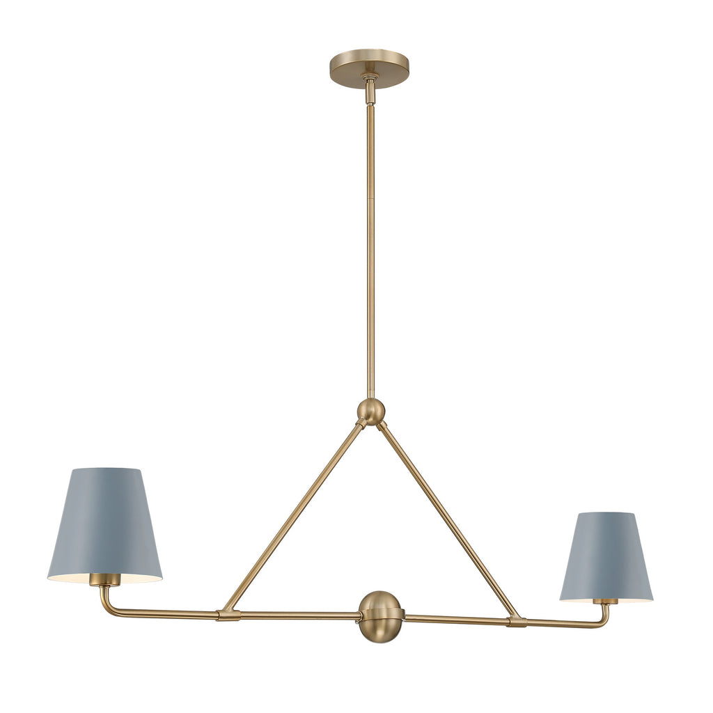 Crystorama Xavier 42'' Linear Chandelier in Vibrant Gold - Additional View