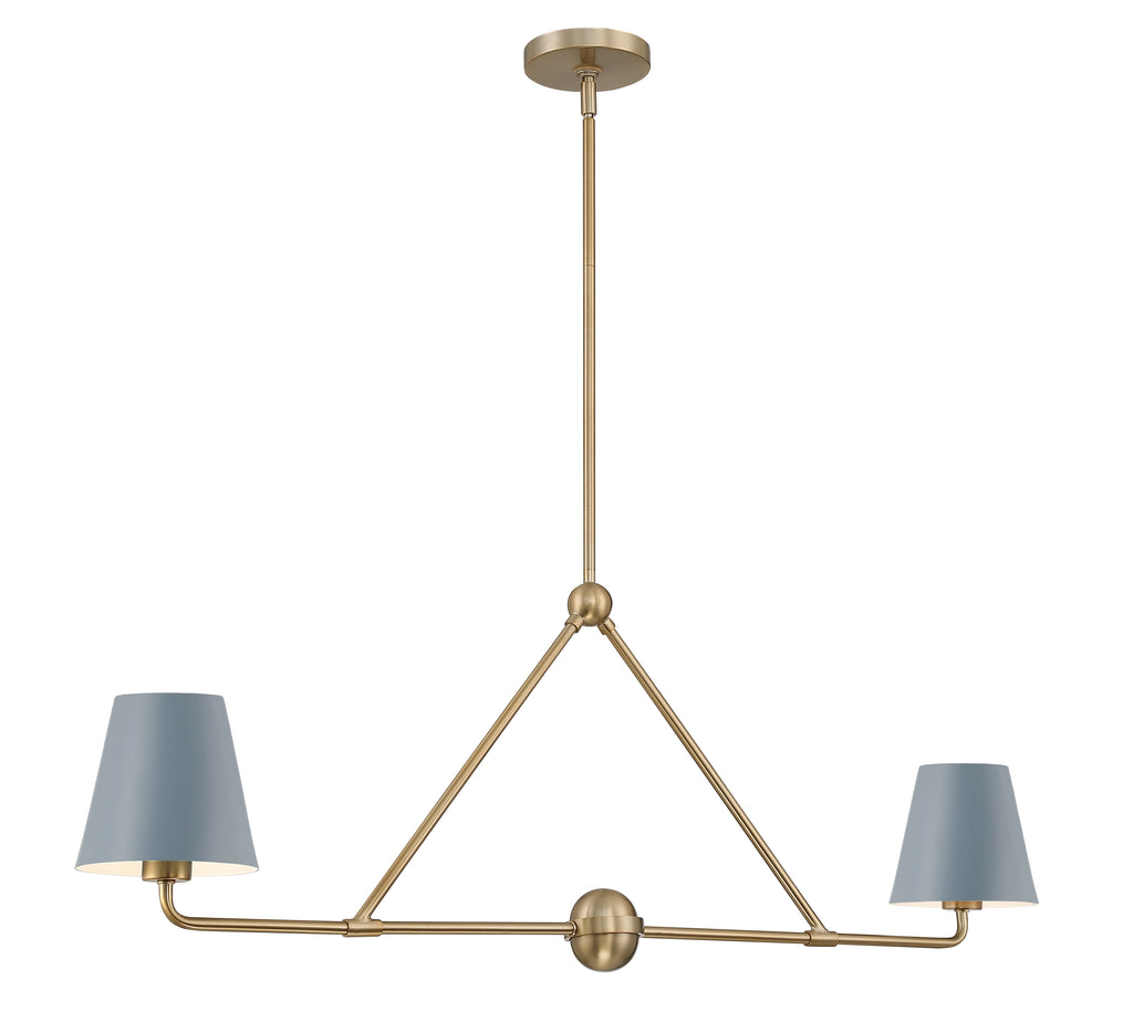 XAV-B9302-VG-BL Xavier 2 Light Linear Chandelier | Alternate Image