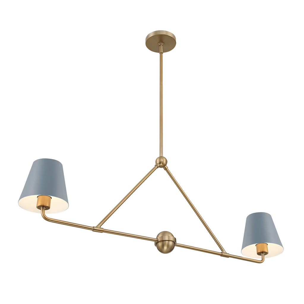Crystorama Xavier 42'' Linear Chandelier in Vibrant Gold - Additional View