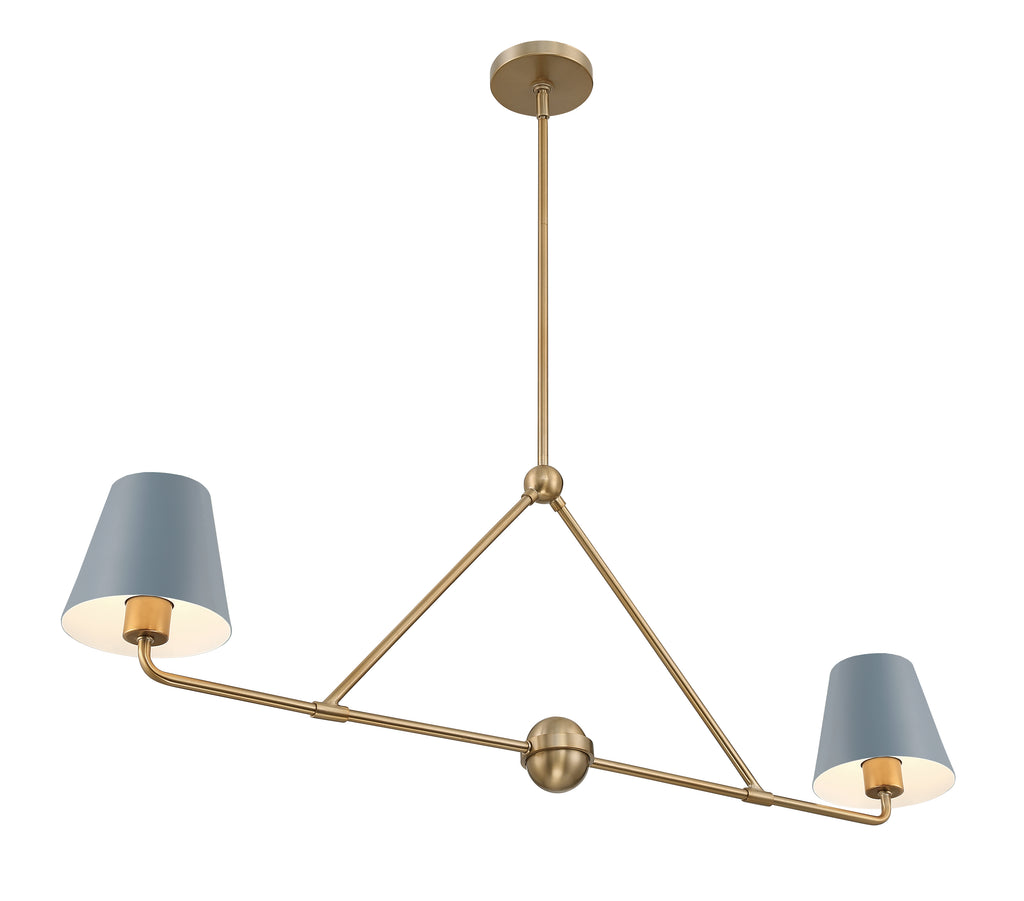 XAV-B9302-VG-BL Xavier 2 Light Linear Chandelier | Alternate Image