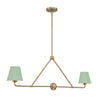 Crystorama Xavier 42'' Linear Chandelier in Vibrant Gold - Additional View