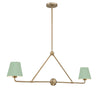 XAV-B9302-VG-GR Xavier 2 Light Linear Chandelier | Alternate Image