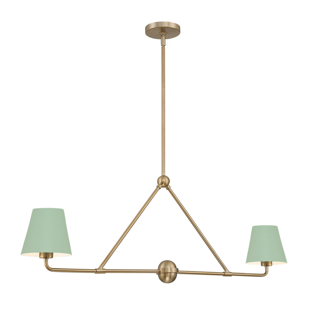 Crystorama Xavier 42'' Linear Chandelier in Vibrant Gold - Additional View