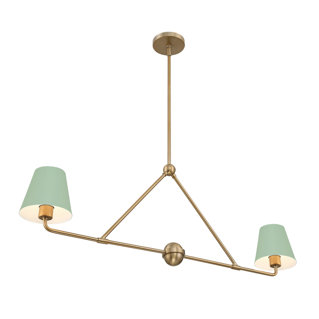 Crystorama Xavier 42'' Linear Chandelier in Vibrant Gold - Additional View
