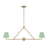 Crystorama Xavier 42'' Linear Chandelier in Vibrant Gold - Front View