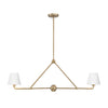 Crystorama Xavier 42'' Linear Chandelier in Vibrant Gold - Front View