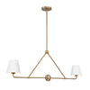 Crystorama Xavier 42'' Linear Chandelier in Vibrant Gold - Additional View