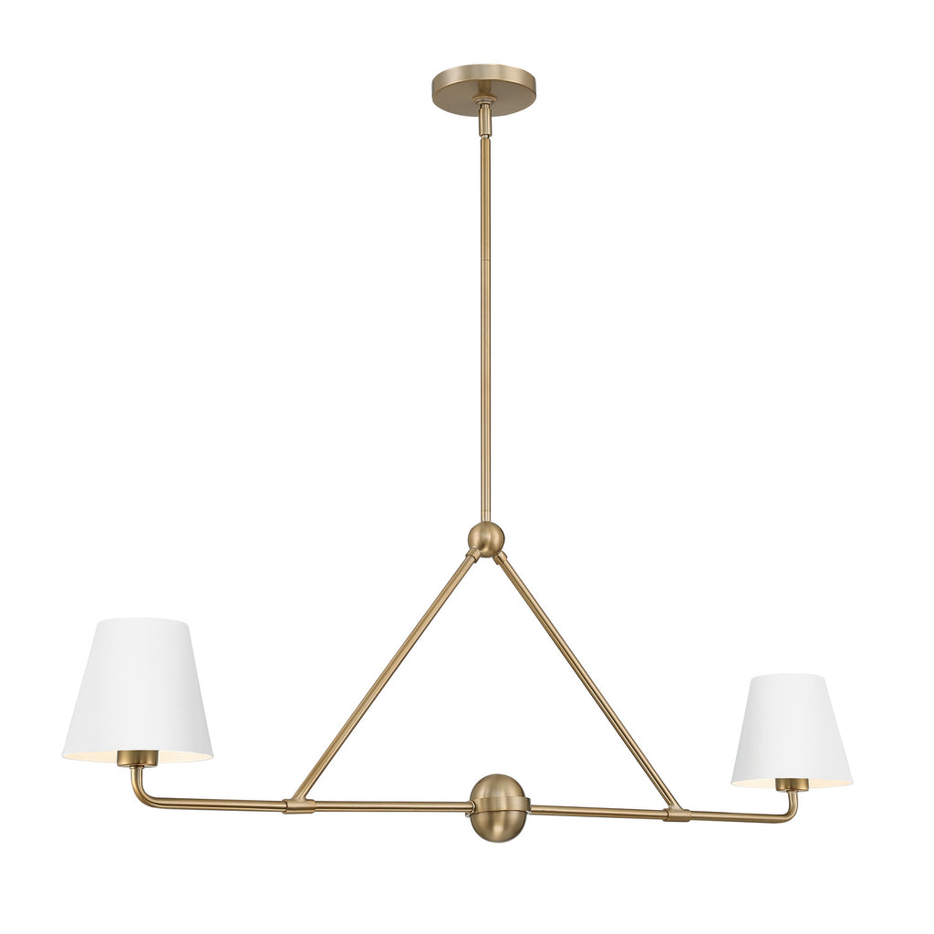 Crystorama Xavier 42'' Linear Chandelier in Vibrant Gold - Additional View