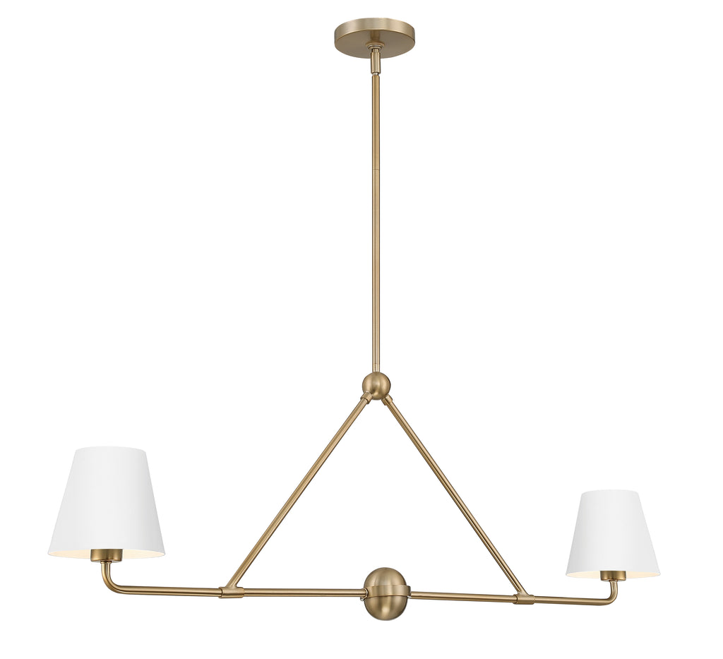 XAV-B9302-VG-WH Xavier 2 Light Linear Chandelier | Alternate Image