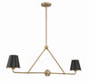 XAV-B9302-VG Xavier 2 Light Linear Chandelier | Alternate Image